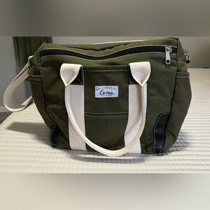 Eena Olive Green Canvas Tote Bag